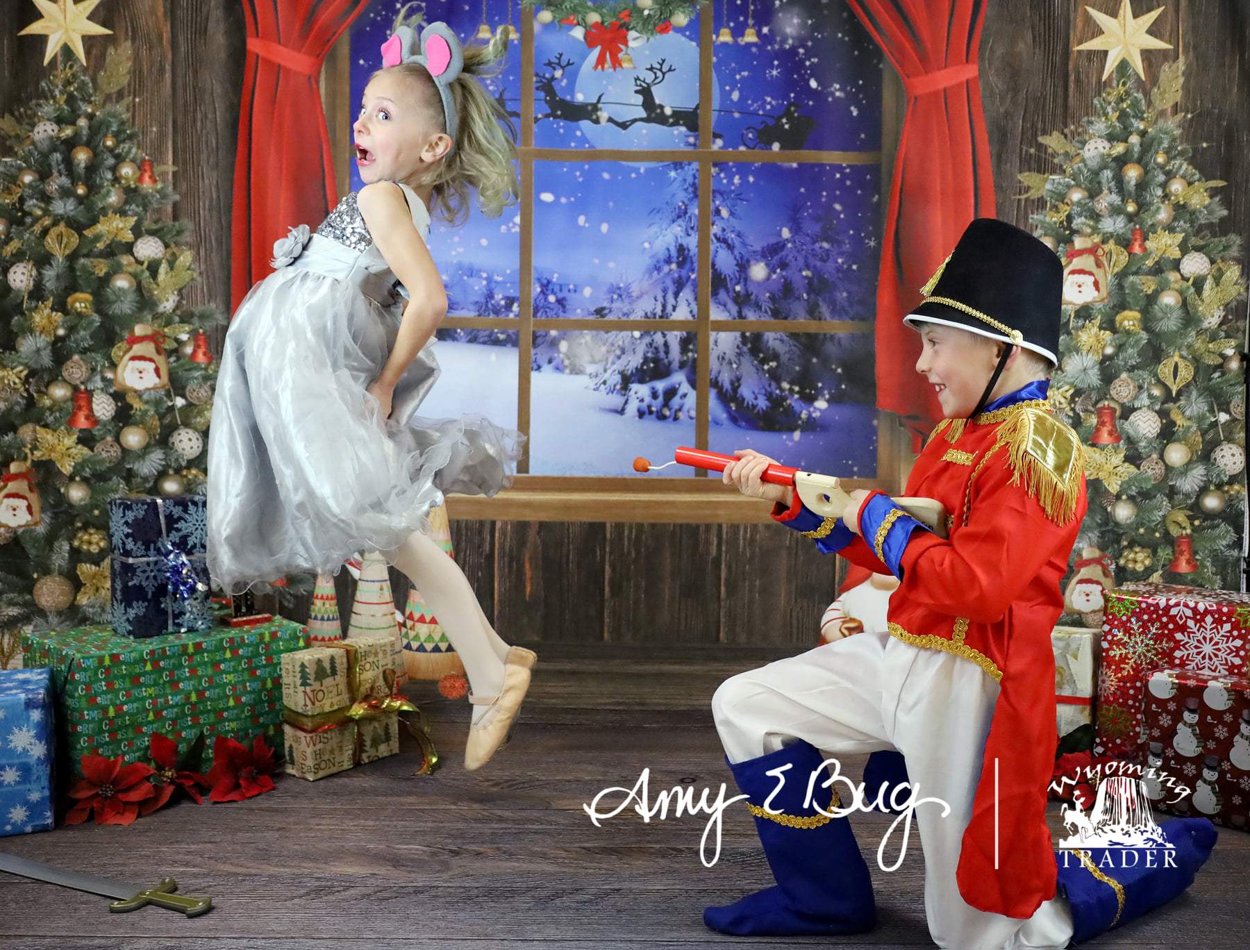 Kate Christmas Trees Window Backdrop Designed by Chain Photography - Image 3