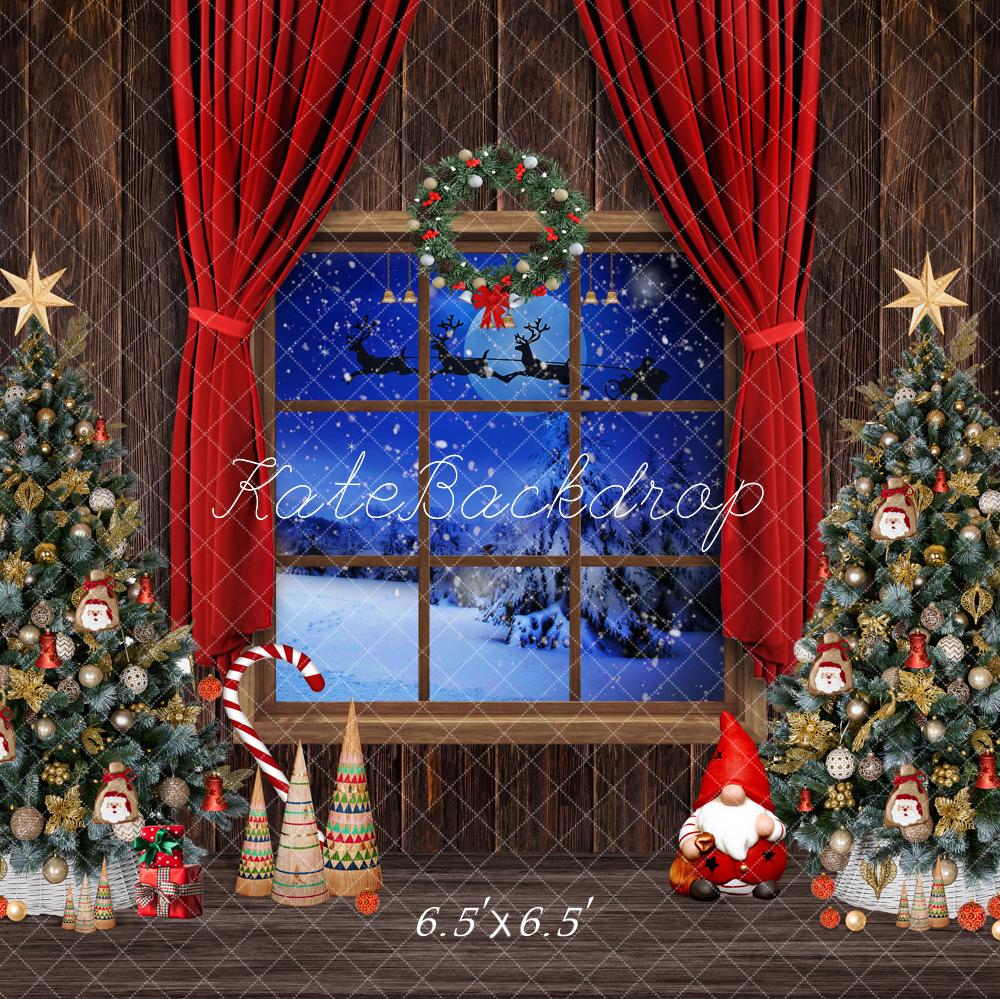 Kate Christmas Trees Window Backdrop Designed by Chain Photography - Image 6