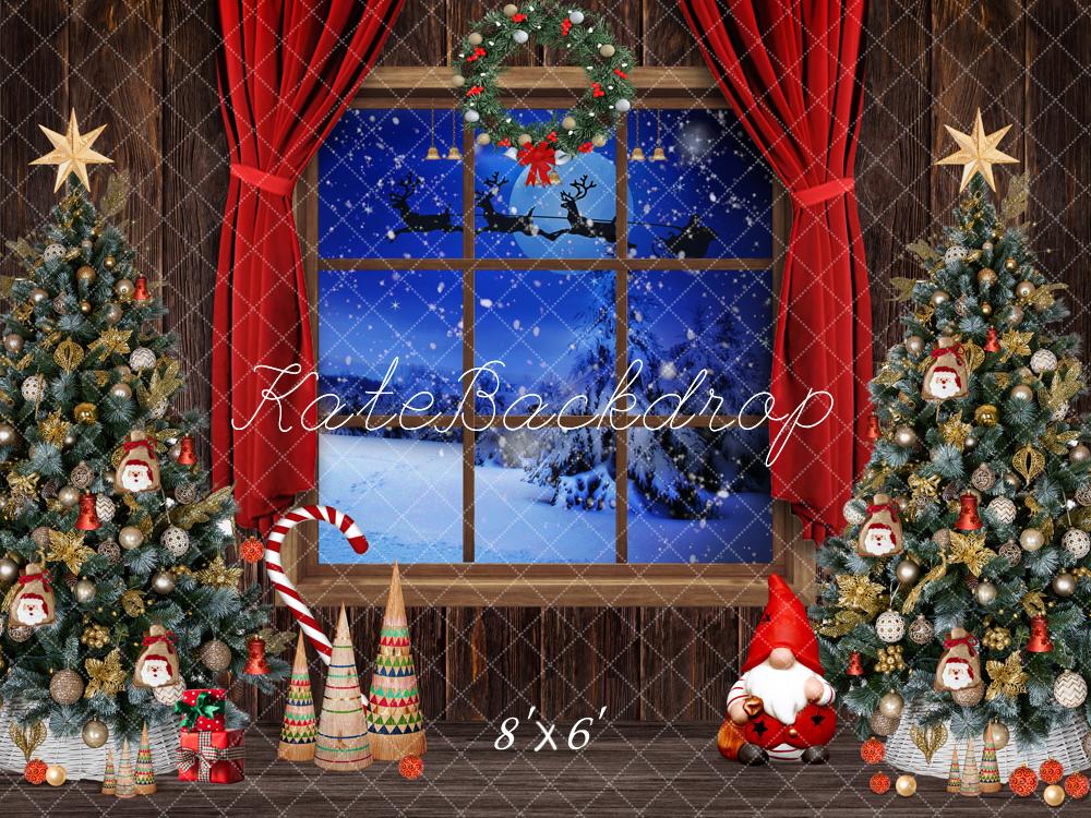 Kate Christmas Trees Window Backdrop Designed by Chain Photography - Image 7