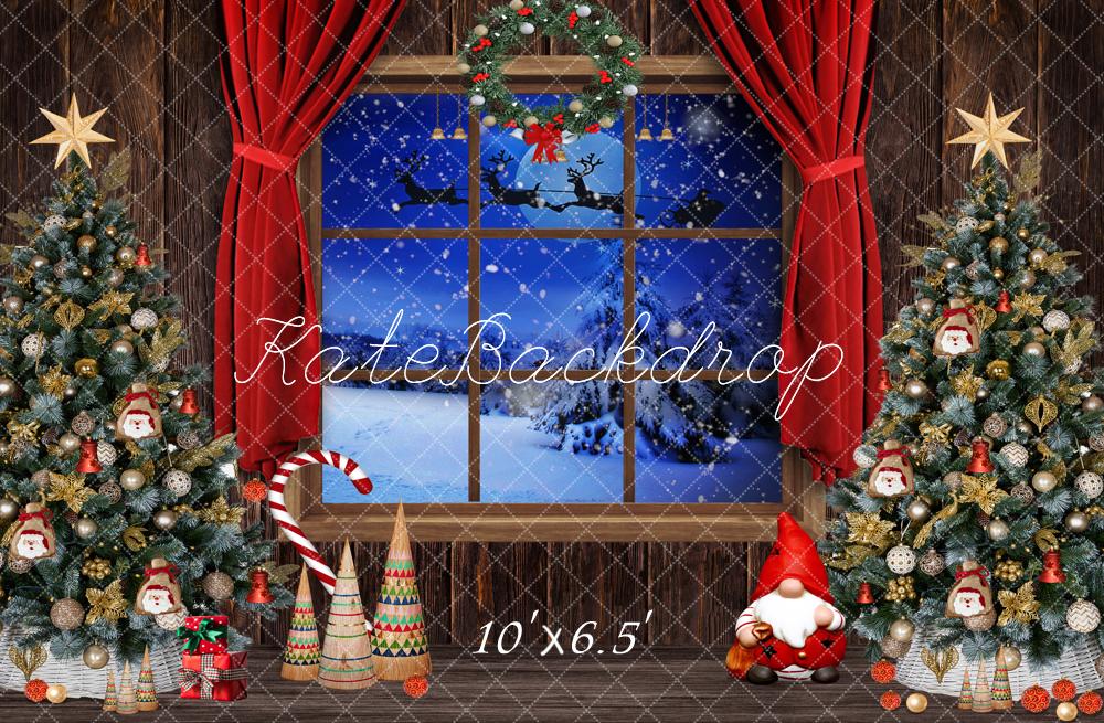Kate Christmas Trees Window Backdrop Designed by Chain Photography - Image 8