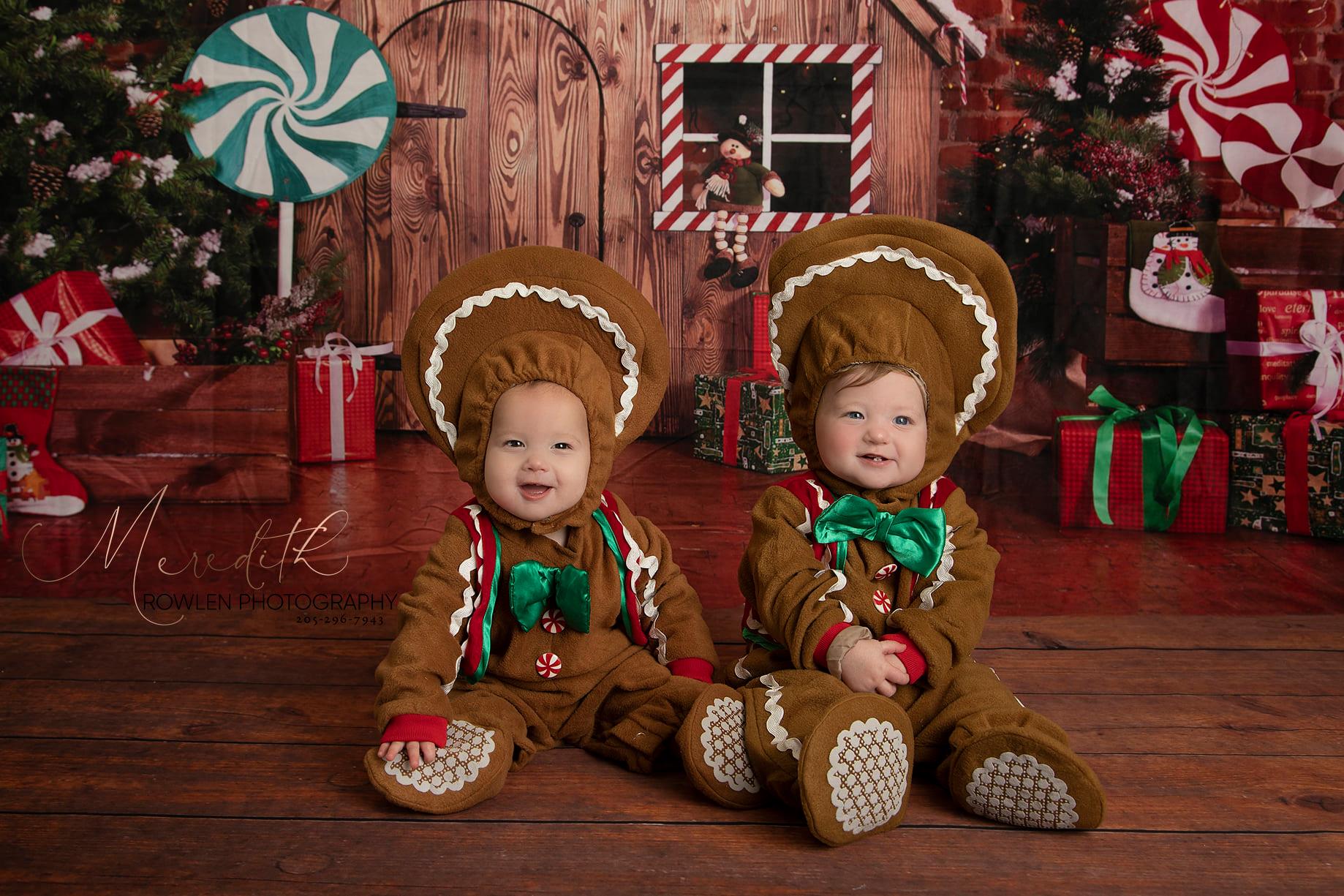 Kate Christmas Wooden House Decorations Backdrop for Photography - Image 3