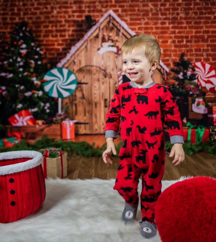 Kate Christmas Wooden House Decorations Backdrop for Photography - Image 4