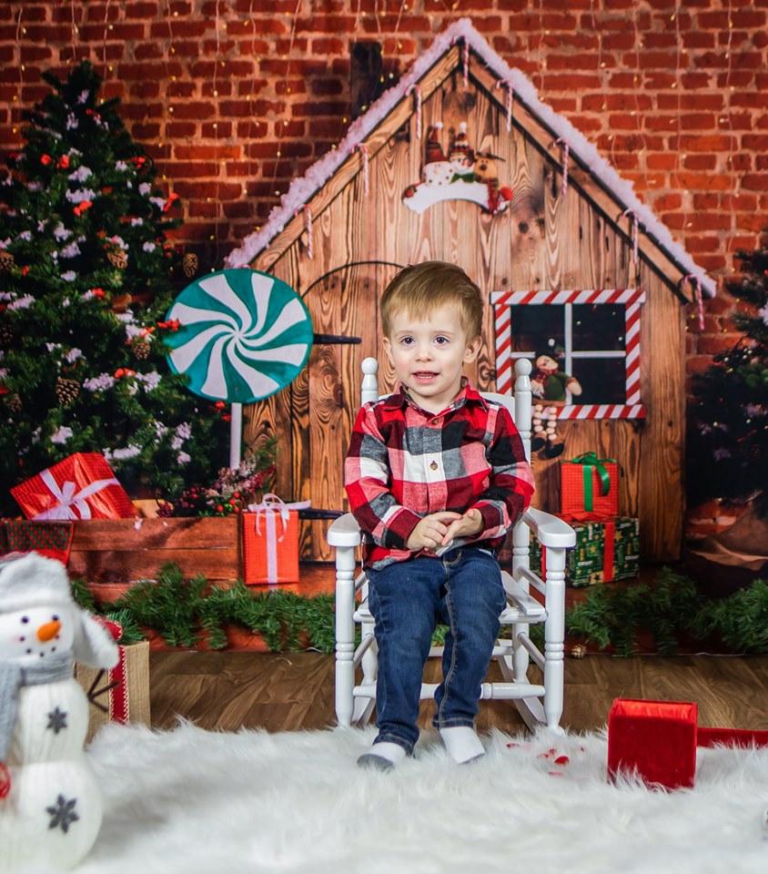 Kate Christmas Wooden House Decorations Backdrop for Photography - Image 5