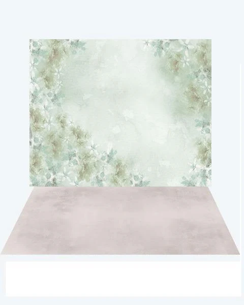 Kate Green flower fine art backdrop +texture floor mat - Image 2