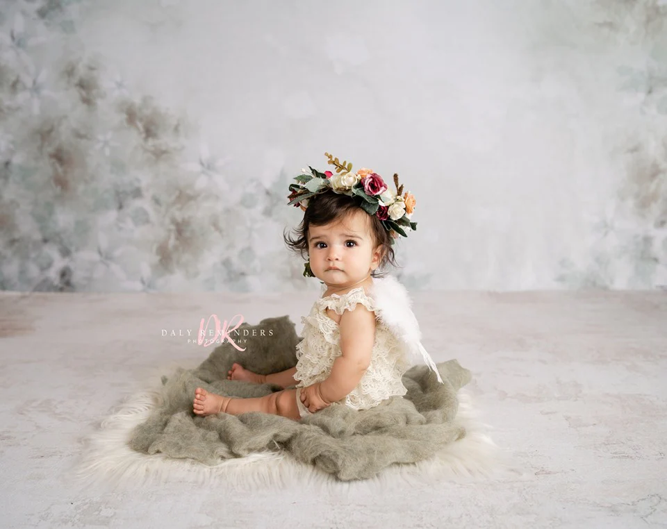Kate Green flower fine art backdrop +texture floor mat - Image 3