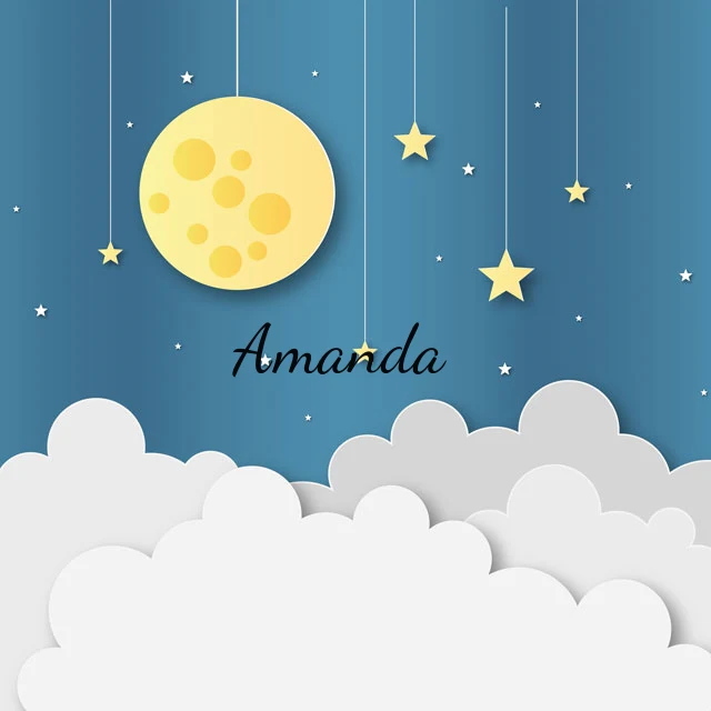 Kate Blue Sky and Yellow Moon Backdrop for Children Photography Designed by Amanda Moffatt - Image 3