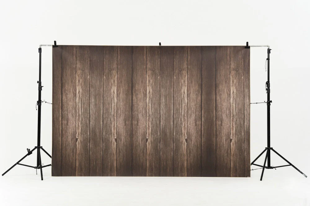 Kate Vinyl Dark Wood Newborn Photography Backdrop Floor - Image 2