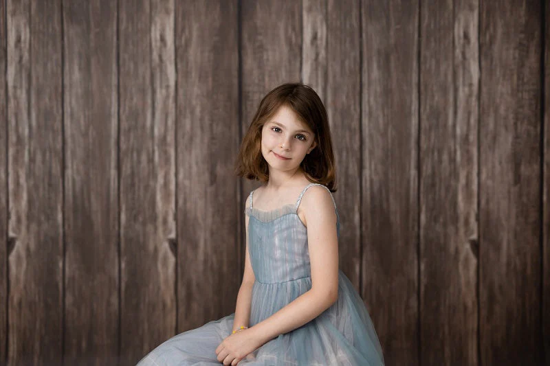 Kate Vinyl Dark Wood Newborn Photography Backdrop Floor - Image 3