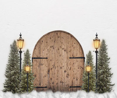 Kate Christmas Tree Backdrop Door Lights Designed By JS Photography - Image 4