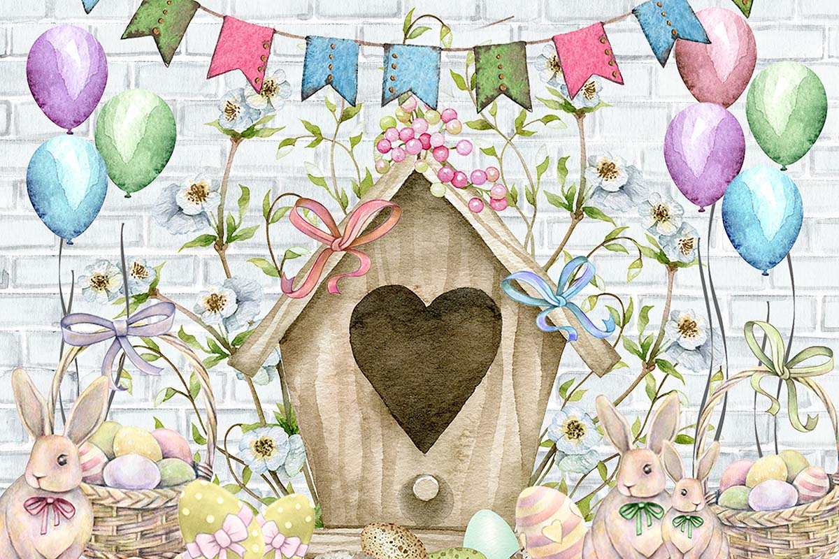 Kate Easter Bunny Egg Backdrop Designed by GQ - Image 2