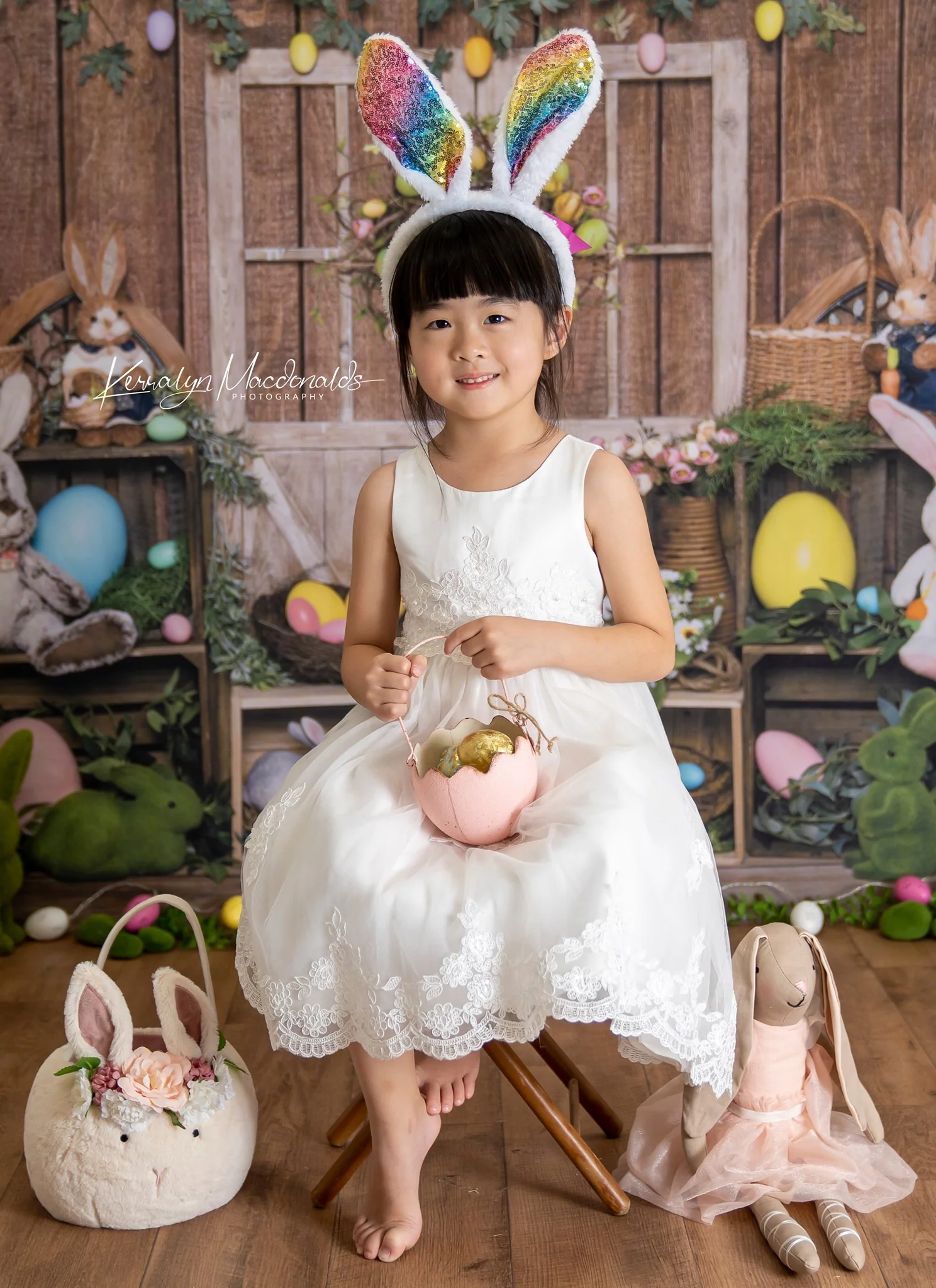 Kate Easter Bunny Egg Wood Door Backdrop Designed by Emetselch - Image 3
