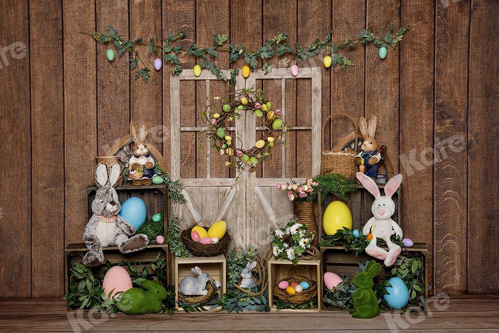 Kate Easter Bunny Egg Wood Door Backdrop Designed by Emetselch - Image 5
