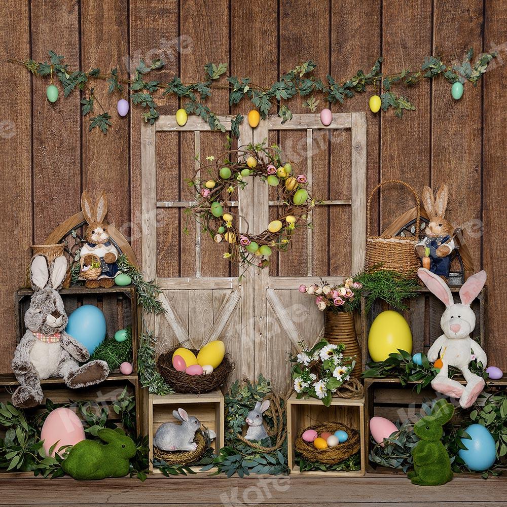 Kate Easter Bunny Egg Wood Door Backdrop Designed by Emetselch - Image 6