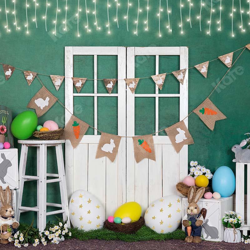 Kate Easter Egg Bunny Lantern White Door Green Backdrop Designed by Emetselch - Image 5