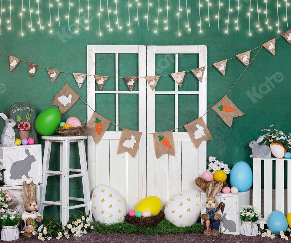 Kate Easter Egg Bunny Lantern White Door Green Backdrop Designed by Emetselch - Image 6