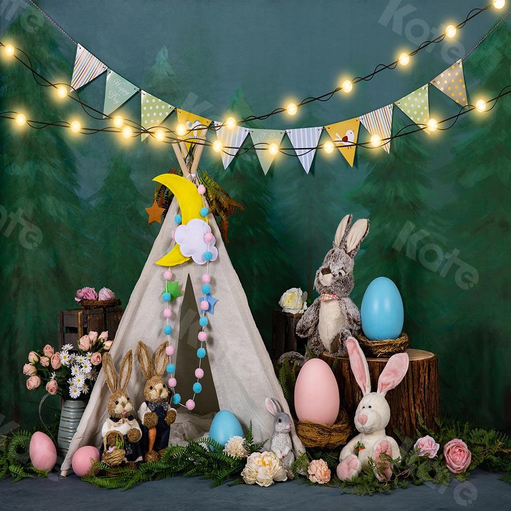 Kate Easter/spring Tent Bunny Eggs Backdrop Designed by Emetselch - Image 4