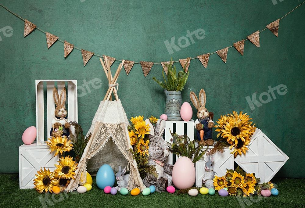Kate Easter Tent Egg Bunny  Green Backdrop Designed by Emetselch - Image 3