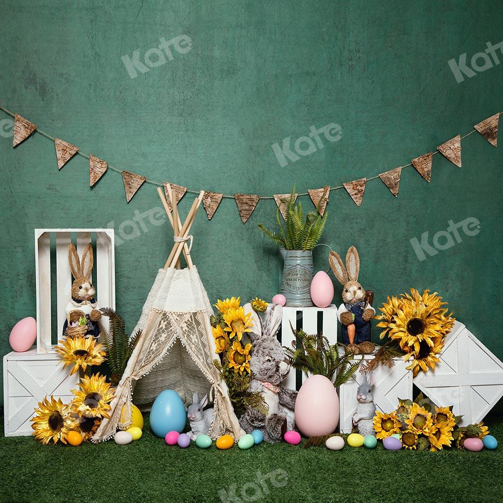 Kate Easter Tent Egg Bunny  Green Backdrop Designed by Emetselch - Image 5