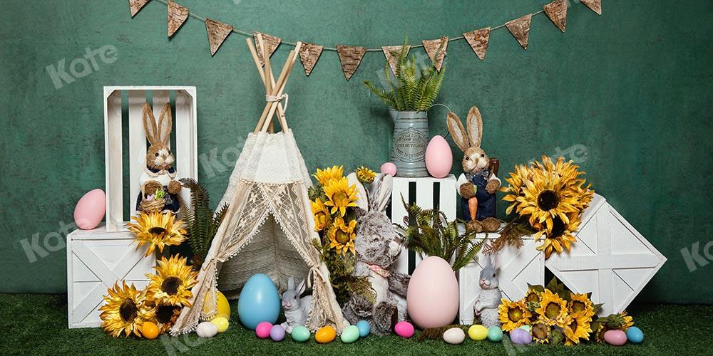 Kate Easter Tent Egg Bunny  Green Backdrop Designed by Emetselch - Image 6