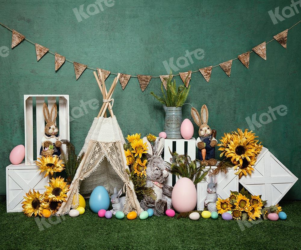 Kate Easter Tent Egg Bunny  Green Backdrop Designed by Emetselch - Image 7