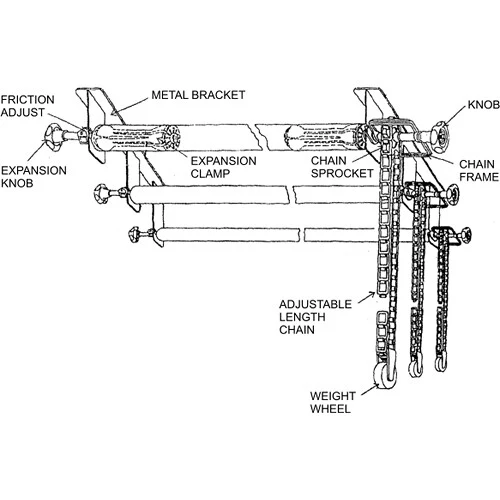 Equipment 4 Roller Wall Mounting Manual Backdrop Stand Support UK - Image 6