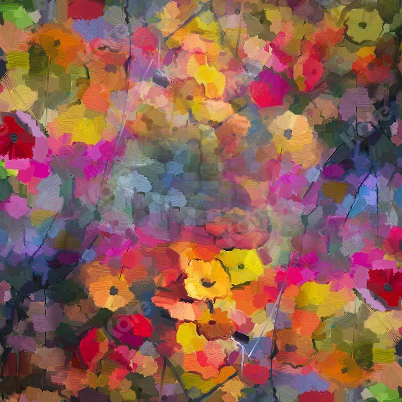 Kate Fine Art Abstract Colorful Florals Backdrop Designed by GQ - Image 2
