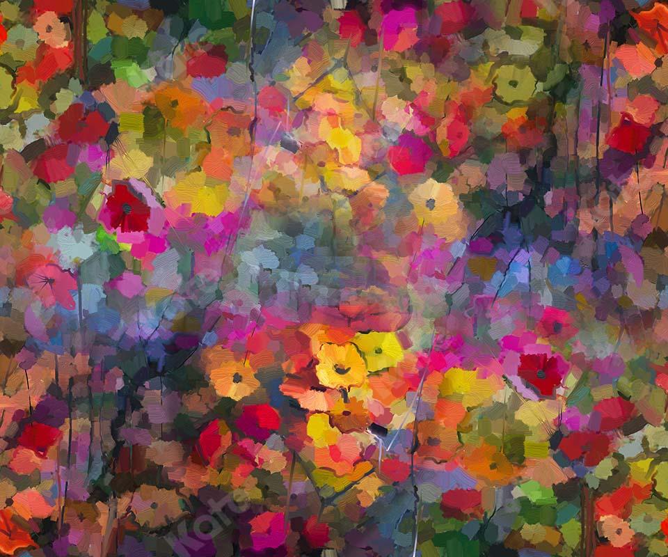 Kate Fine Art Abstract Colorful Florals Backdrop Designed by GQ - Image 3