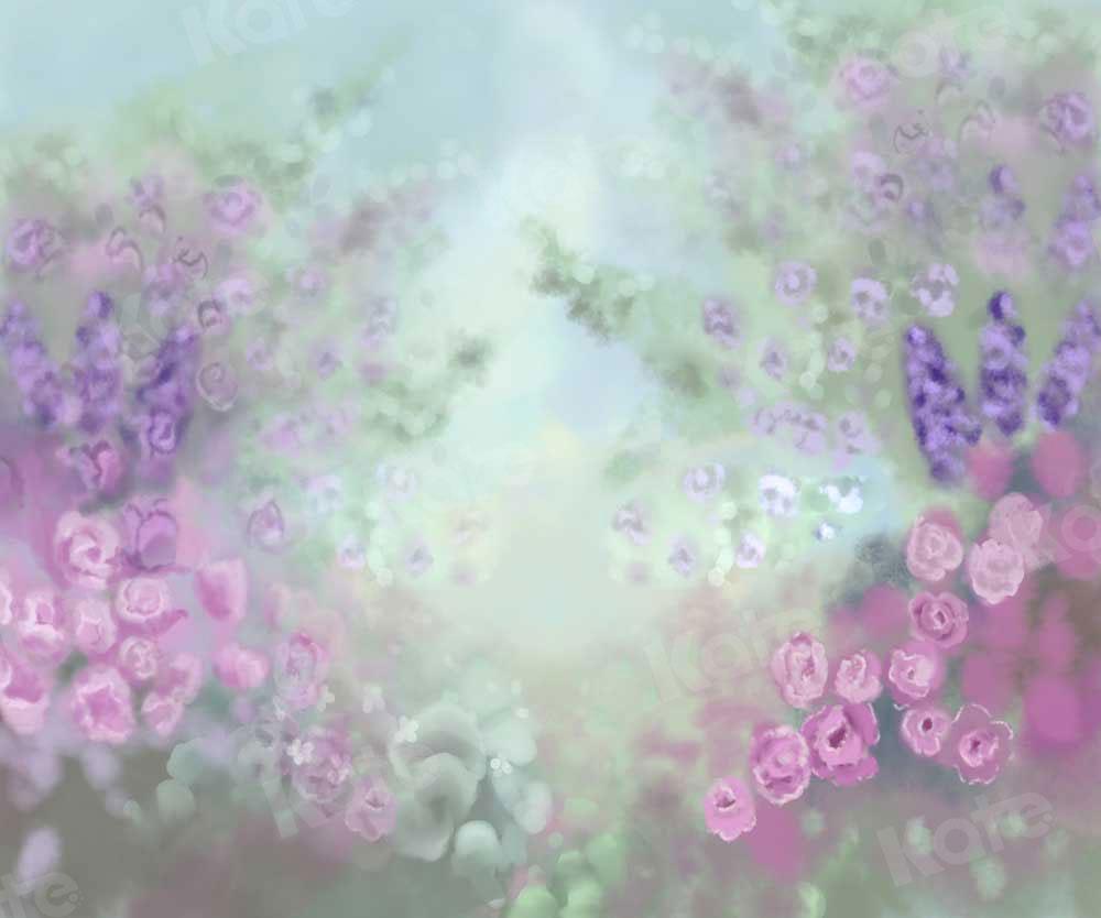 Kate Fine Art Blurry Flowers Bush Backdrop for Photography - Image 6