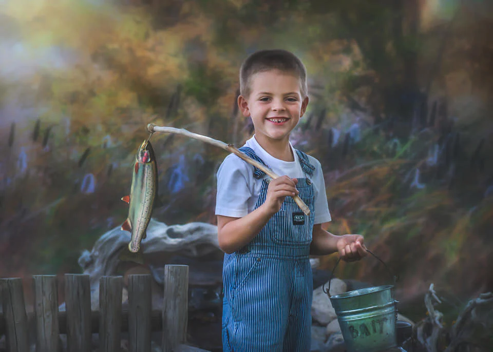 Kate Fine Art Cattails Backdrop for Photography Designed by Lisa Granden - Image 6