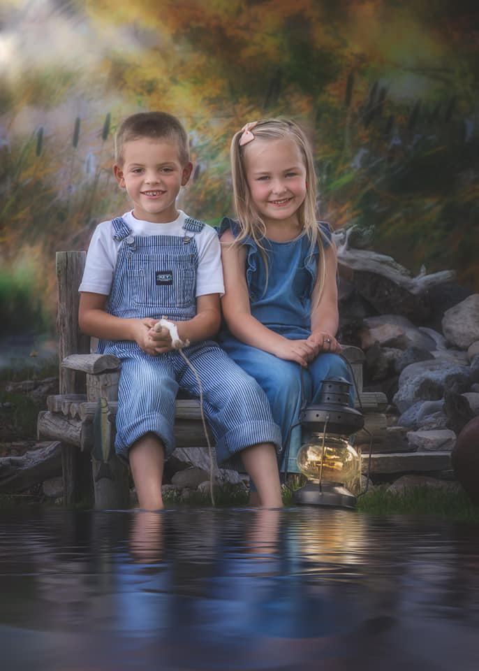 Kate Fine Art Cattails Backdrop for Photography Designed by Lisa Granden - Image 7
