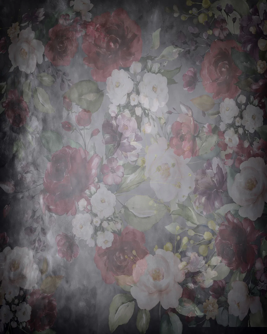 Kate Fine Art Floral Black Retro Backdrop designed by Arica Kirby - Image 3