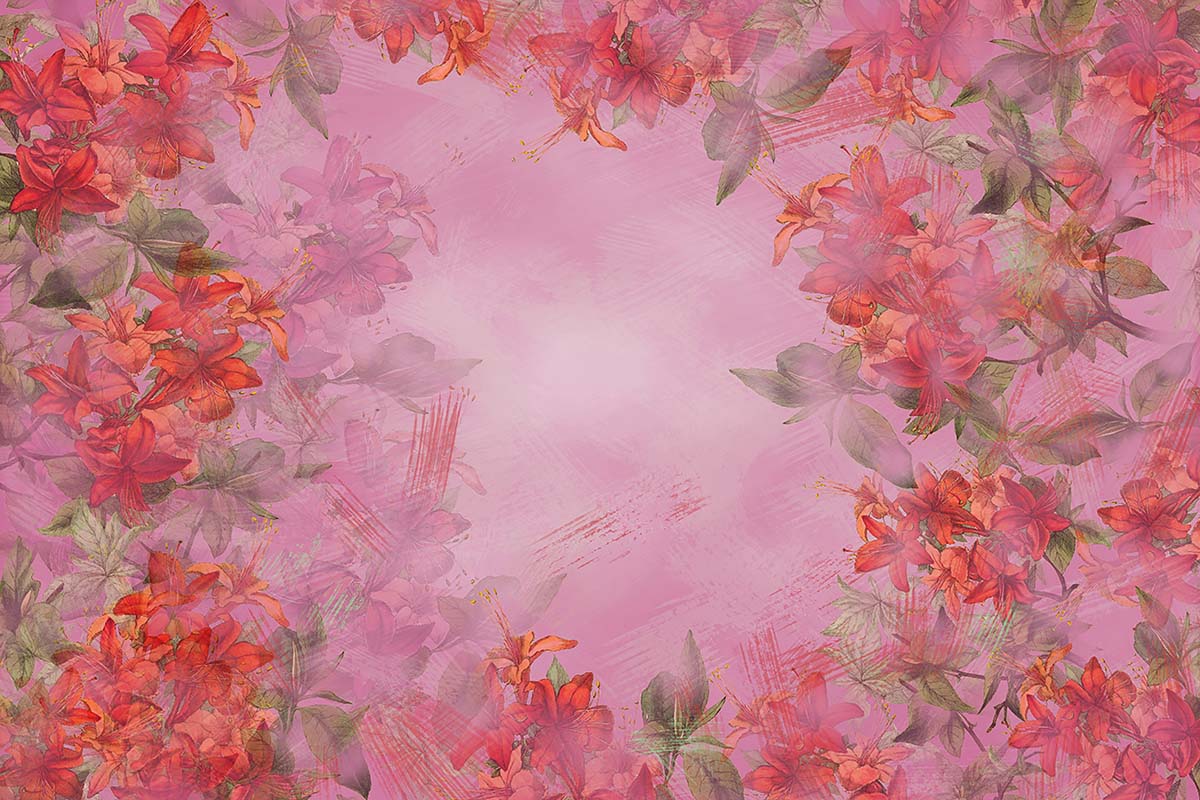 Kate Fine Art Floral Red Backdrop Designed by GQ - Image 2