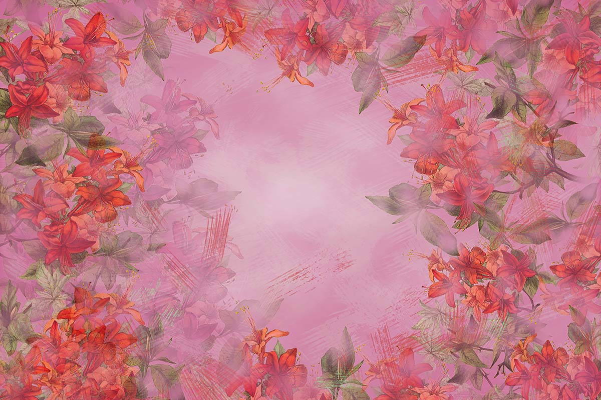 Kate Fine Art Floral Red Backdrop Designed by GQ - Image 3
