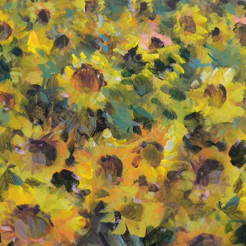 Kate Fine Art Florals Sunflower Field Backdrop Designed by GQ - Image 5