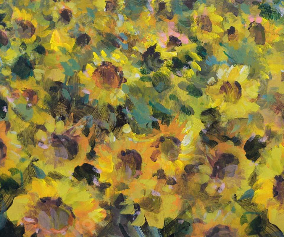 Kate Fine Art Florals Sunflower Field Backdrop Designed by GQ - Image 6