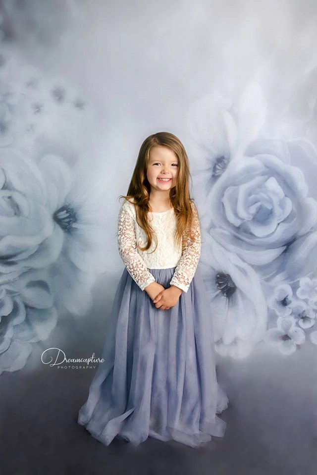 Kate Fine Art Flowers Denim/blue Backdrop Portrait Designed by JS Photography - Image 3