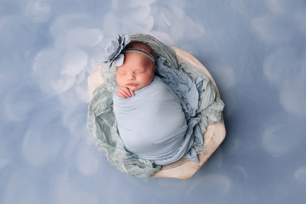 Kate Fine Art Gray Blue Flower Texture Backdrop Designed by GQ - Image 5