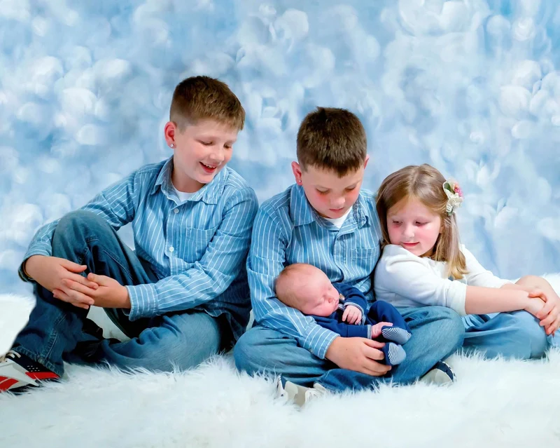 Kate Fine Art Gray Blue Flower Texture Backdrop Designed by GQ - Image 6