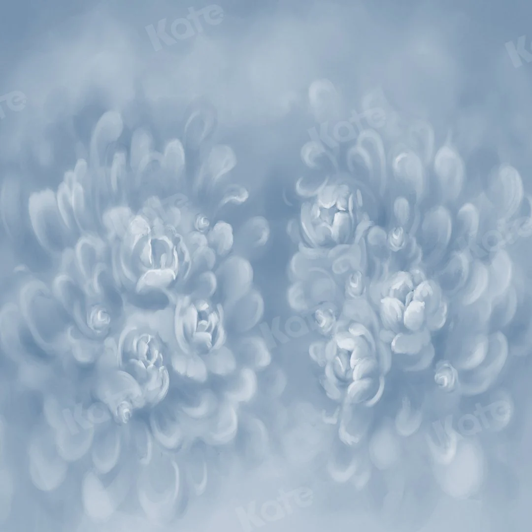 Kate Fine Art Gray Blue Flower Texture Backdrop Designed by GQ - Image 9