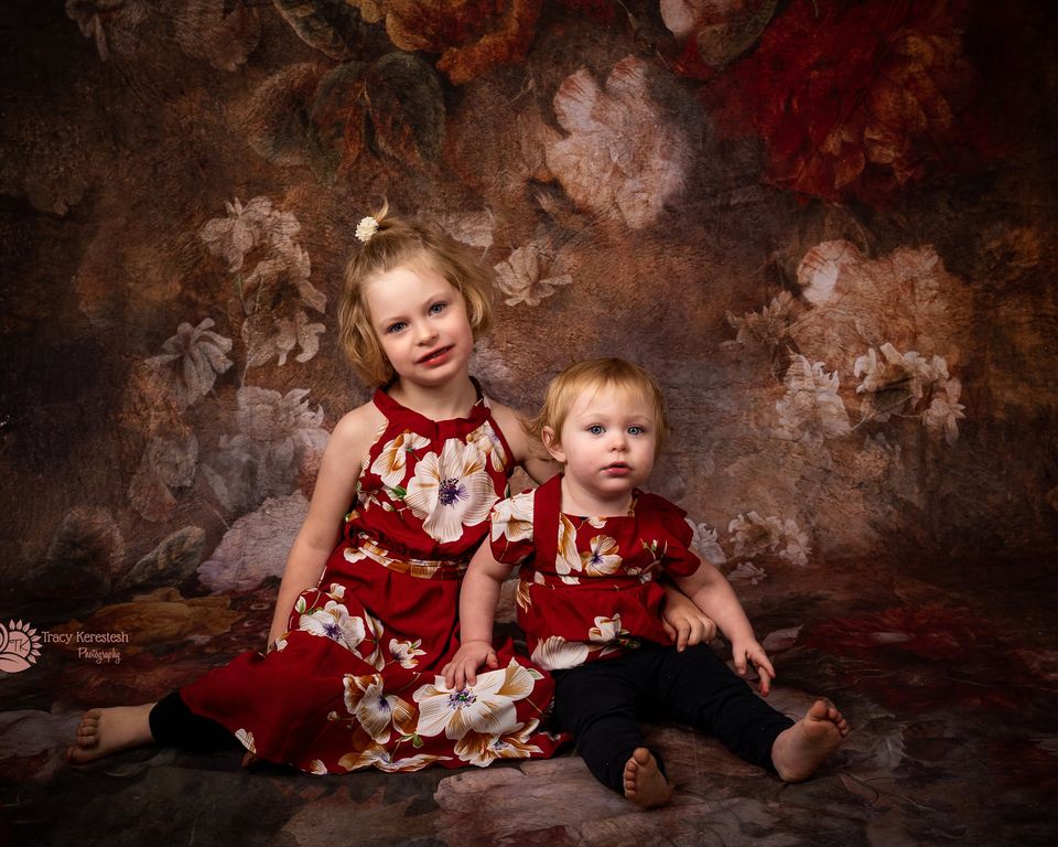 Kate Fine Art Retro Oil Painting Flowers Backdrop for Photography - Image 7