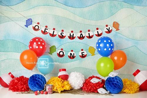 Kate Fishing 1st Birthday Backdrop Designed by Mandy Ringe Photography - Image 2