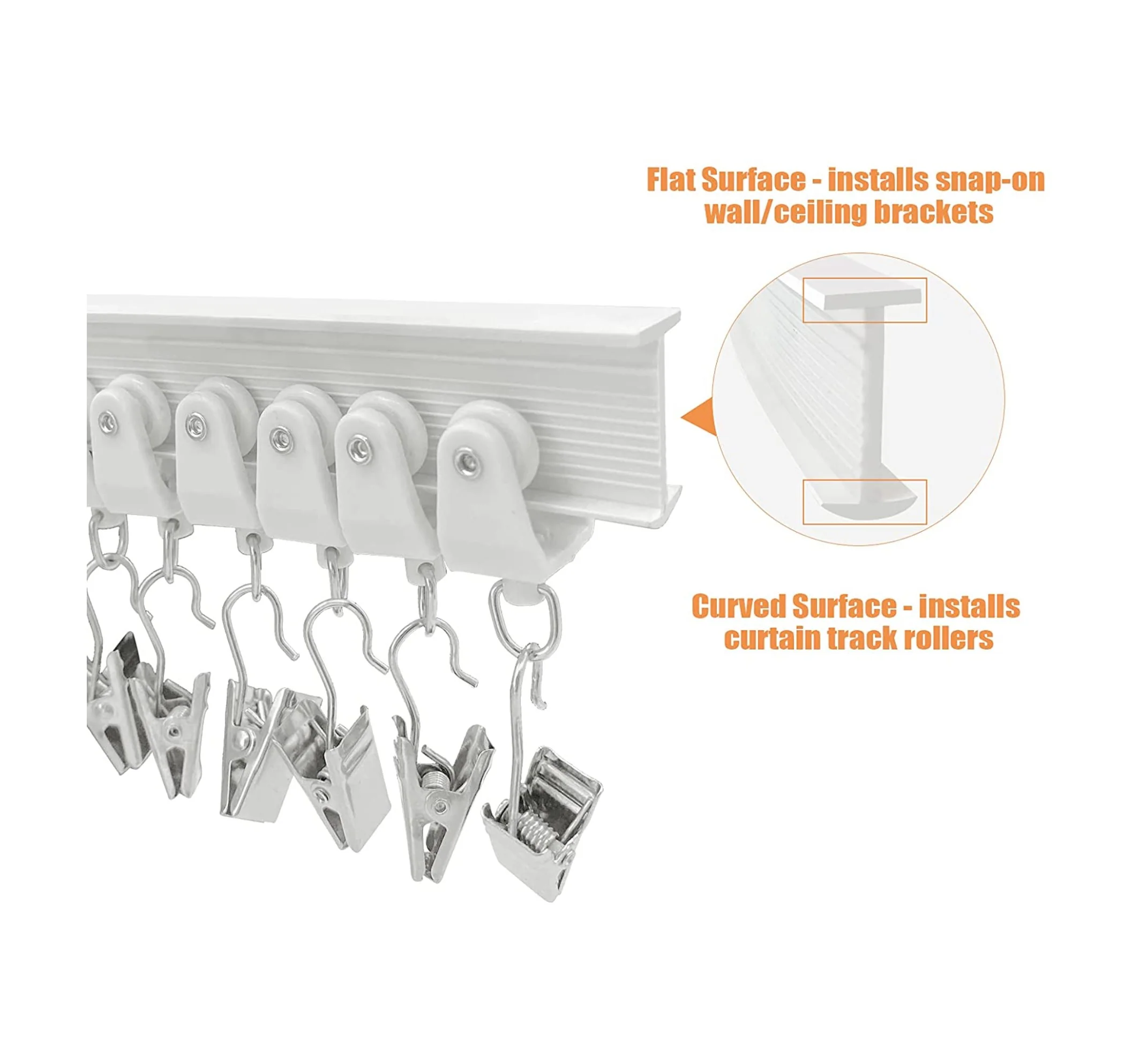 Flexible Curtains Backdrops Bendable Track Ceiling Wall Backdrop Stand - Image 5