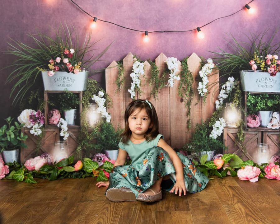 Kate Flower Garden Lights Backdrop Designed by Megan Leigh Photography - Image 4