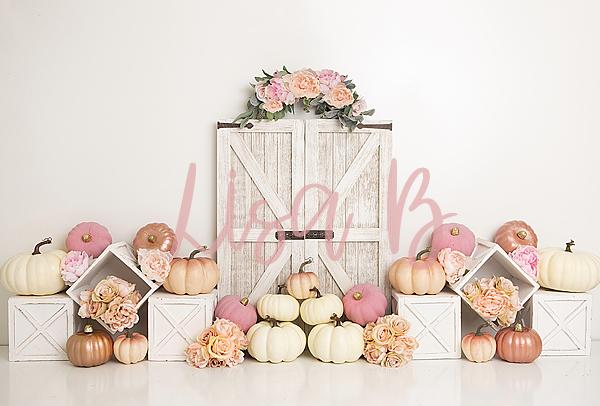 Kate Floral Pumpkin Doors Backdrop Designed by Lisa B - Image 2