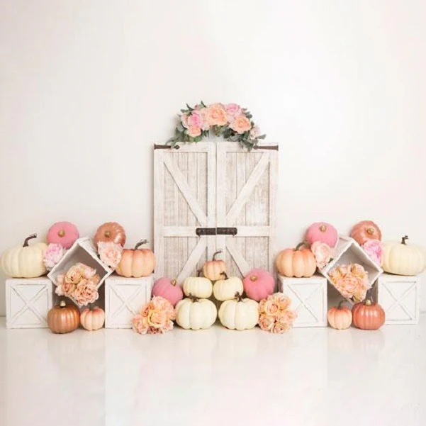 Kate Floral Pumpkin Doors Backdrop Designed by Lisa B - Image 3