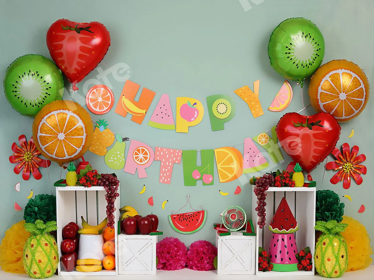 Kate Fruity Birthday Children Backdrop - Image 2