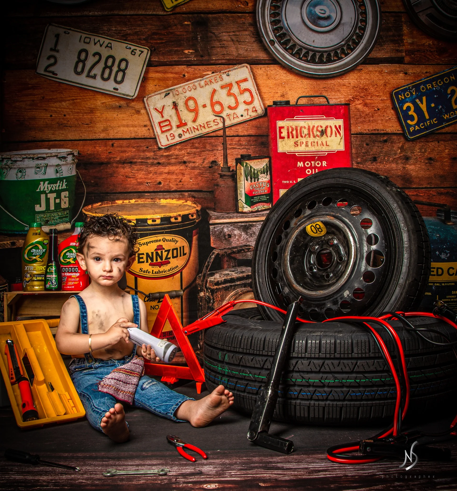 Kate Garage Boys/Father's Day Backdrop Designed by Arica Kirby - Image 9