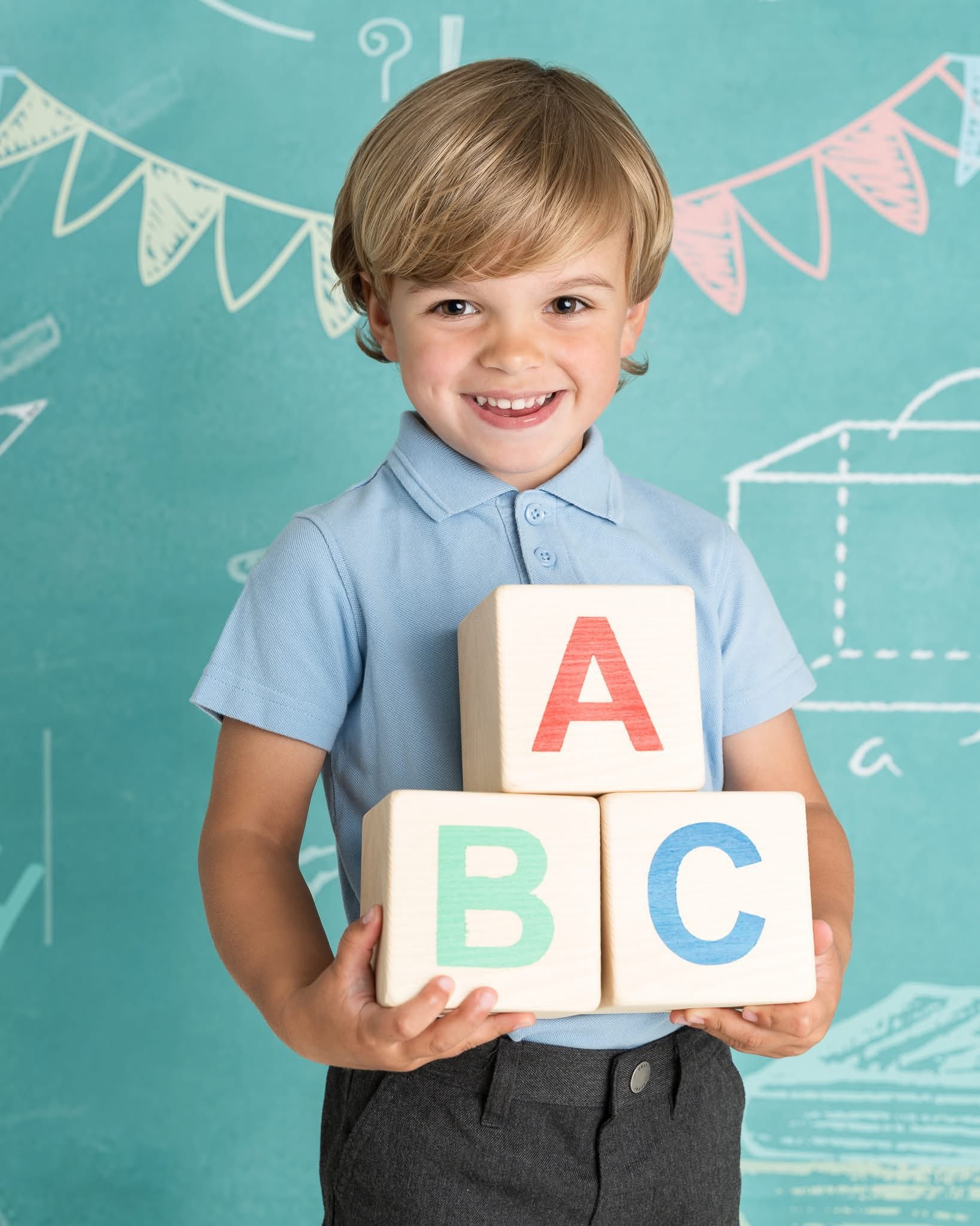 Kate Back to School Backdrop Green Blackboard Designed by Chain Photography - Image 3