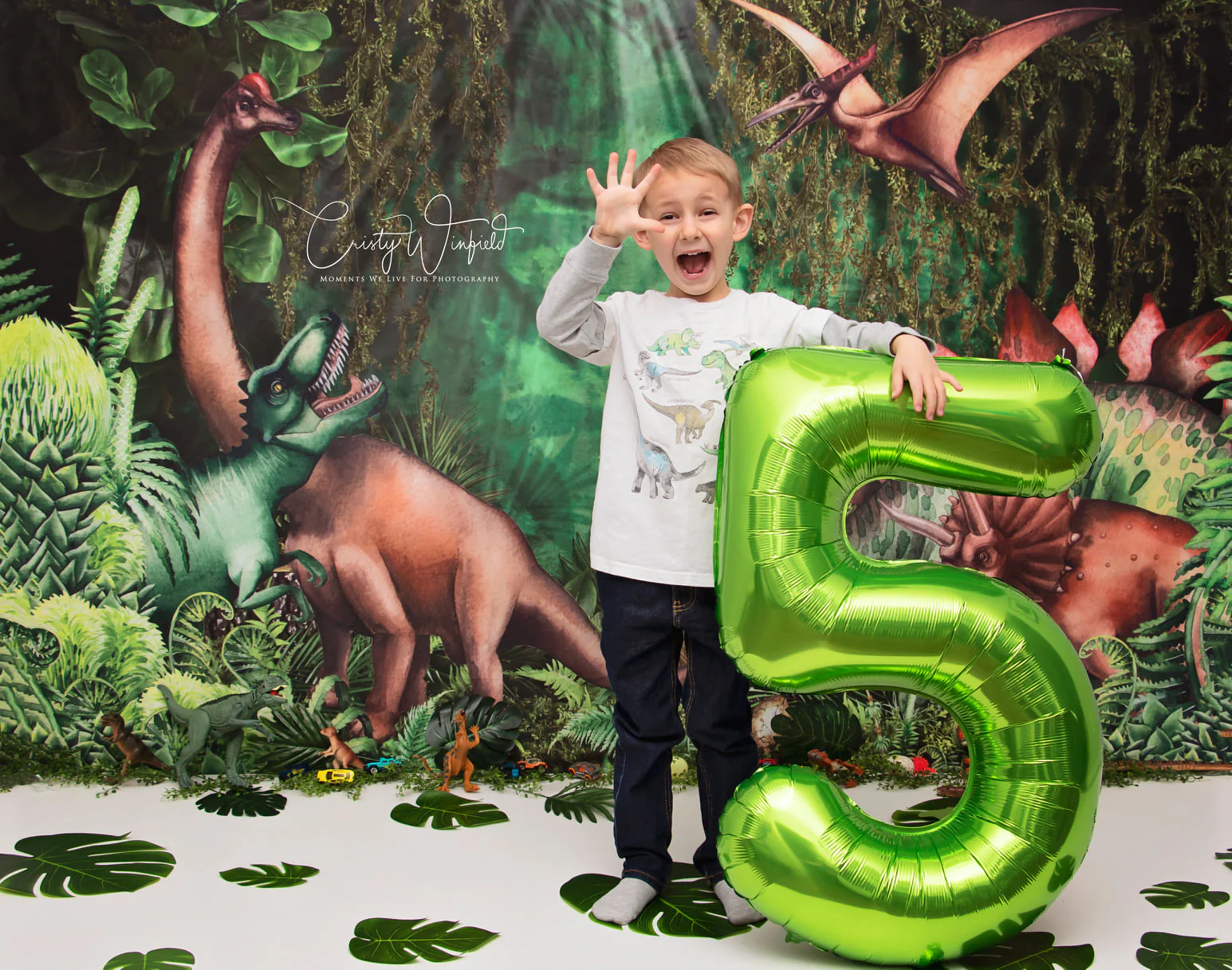 Kate Jungle Adventure Dinosaurs Backdrop Designed by Mandy Ringe Photography - Image 4