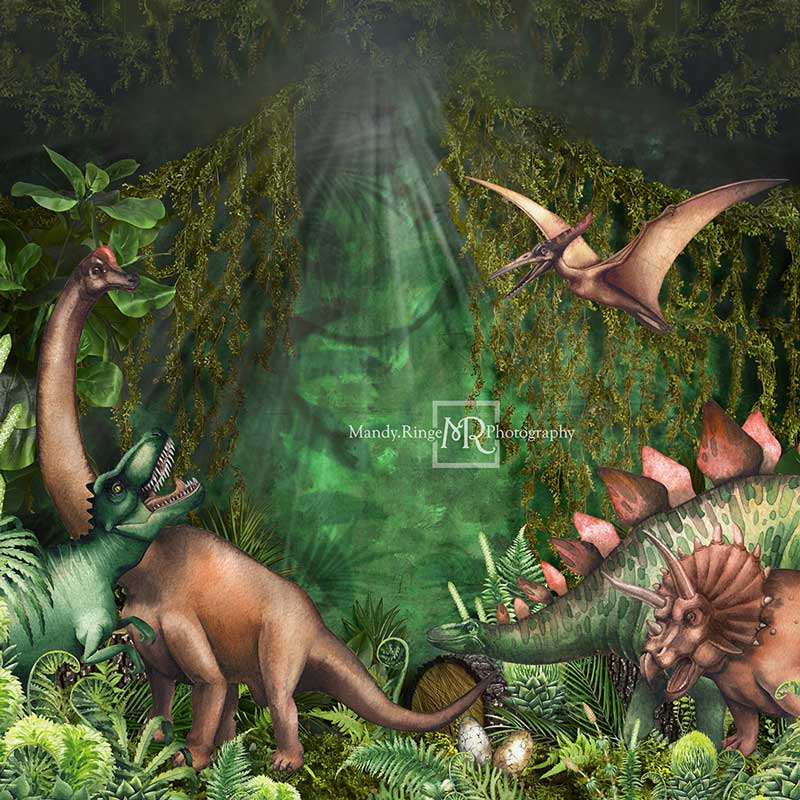 Kate Jungle Adventure Dinosaurs Backdrop Designed by Mandy Ringe Photography - Image 7